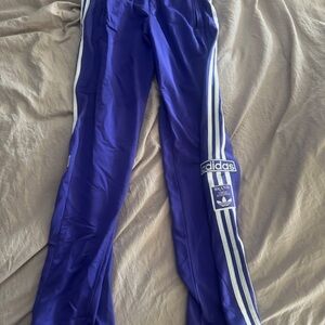 Adidas Purple Joggers with White Stripes